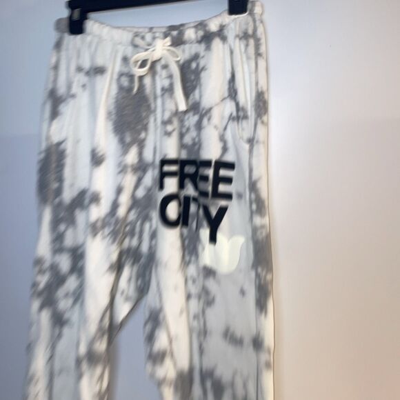 FREECITY SUPERBLEACHOUT Pocket Sweatpants White Storm Women’s Size XS Free City - Picture 5 of 13